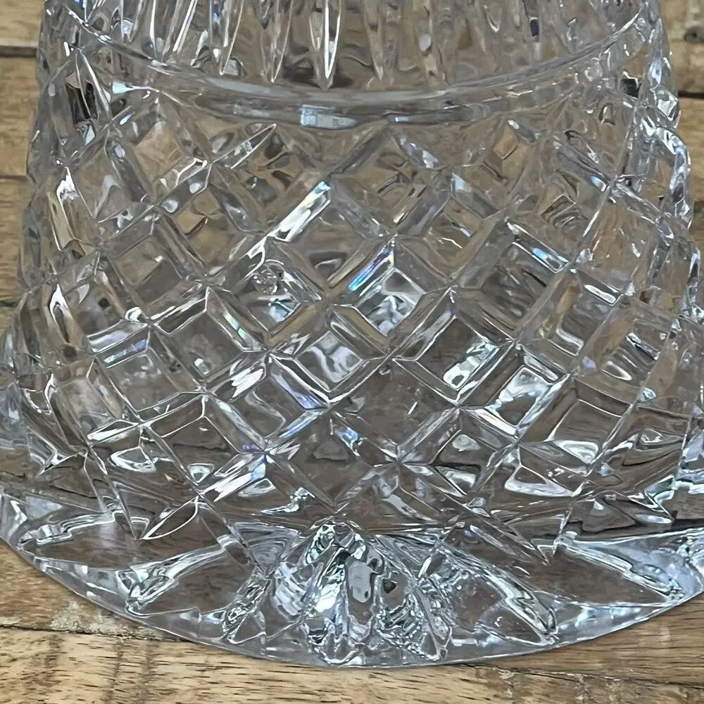 Vintage Bell Shaped Heavy Cut Glass Crystal Liquor Decanter 13